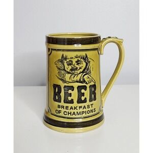 Vintage Funny Breakfast of Champions Beer Stein